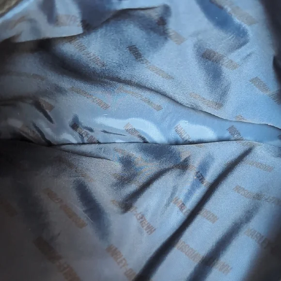 Harley-Davidson Black Leather Shoulder Bag with Chain Strap - Picture 9 of 15